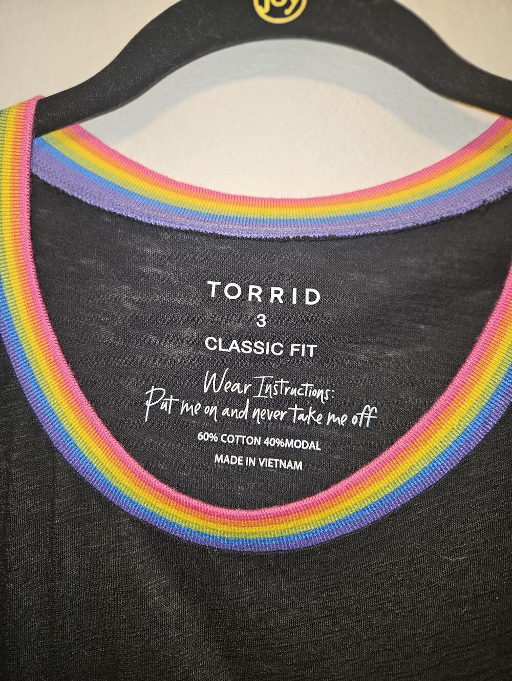 Torrid 3x Love Tee Rainbow Pride New with Tags Celebrate Love Slub Ringer Tee - Picture 3 of 5